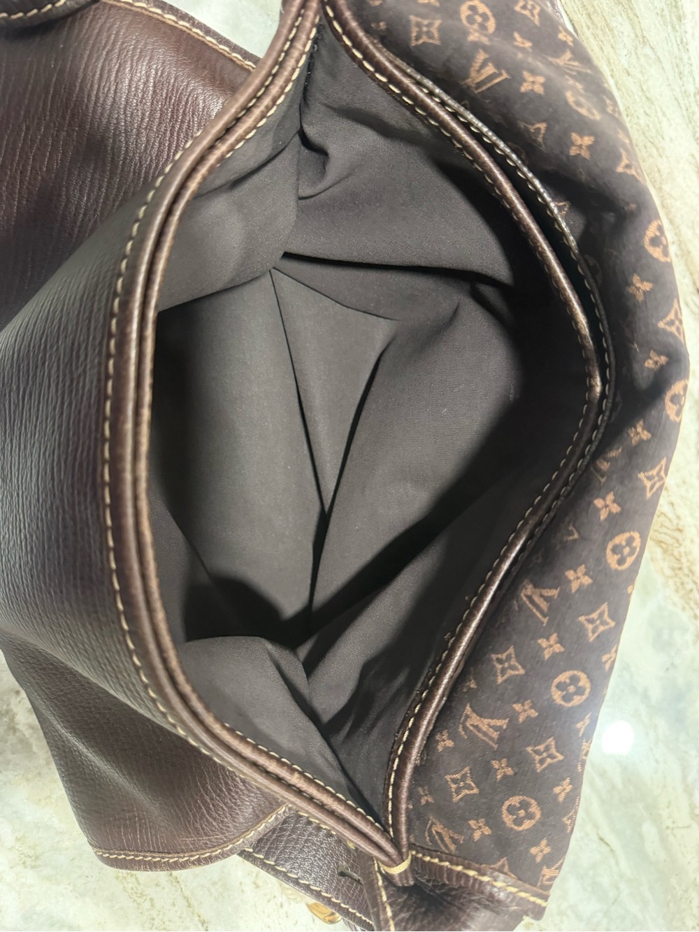 Louis Vuitton Brown Monogram Crossbody with Red and Gold Accent - Picture 10 of 10